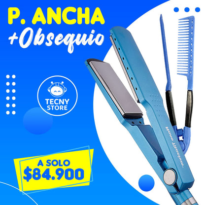 PLANCHA ANCHA Y PEINILLA DE OBSEQUIO